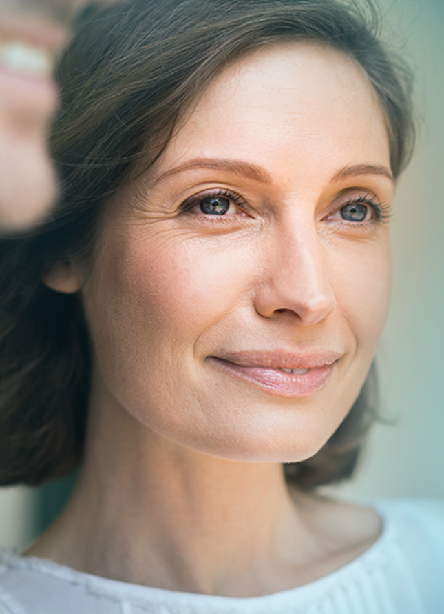 Middle aged woman smiling