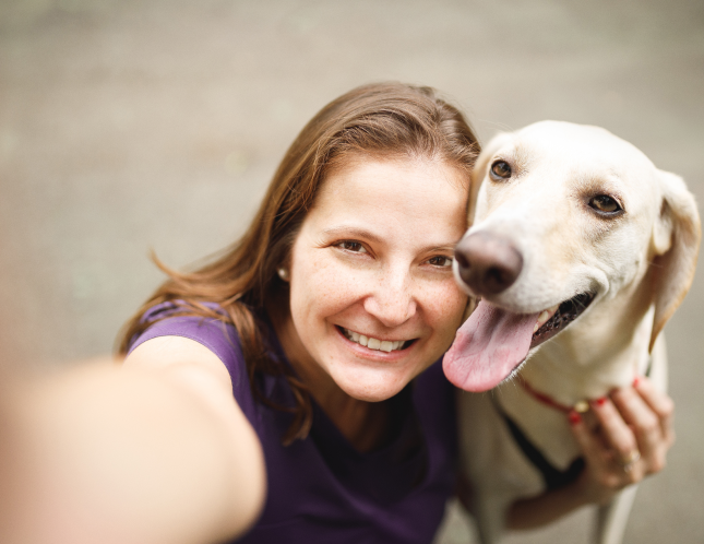 Woman with dog