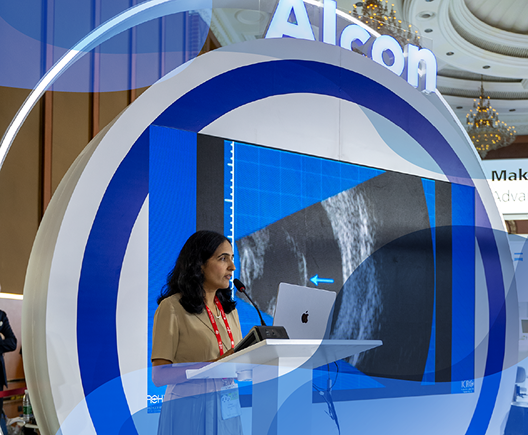 Alcon exhibition booth showcasing ophthalmic innovations at APAO