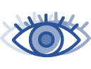 Toric eye with astigmatism icon