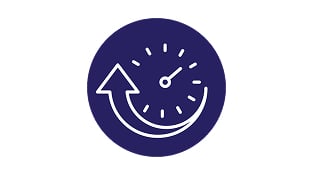 Clock with circular arrow icon
