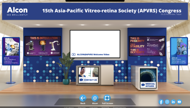 An image of the virtual Alcon Booth