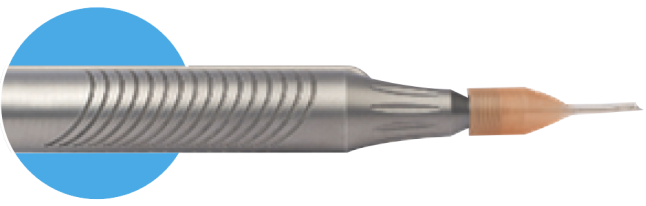 A product image of OZil Torsional handpiece with the INTREPID BALANCED Tip. 