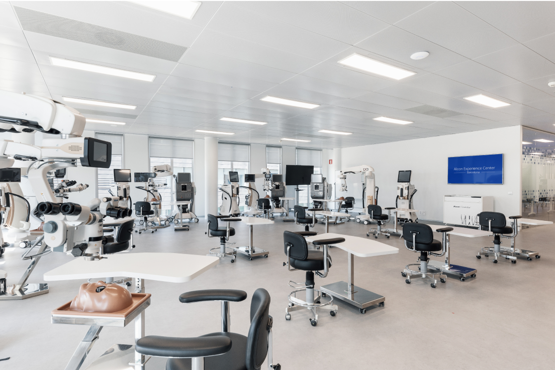 Image of a room with alcon products