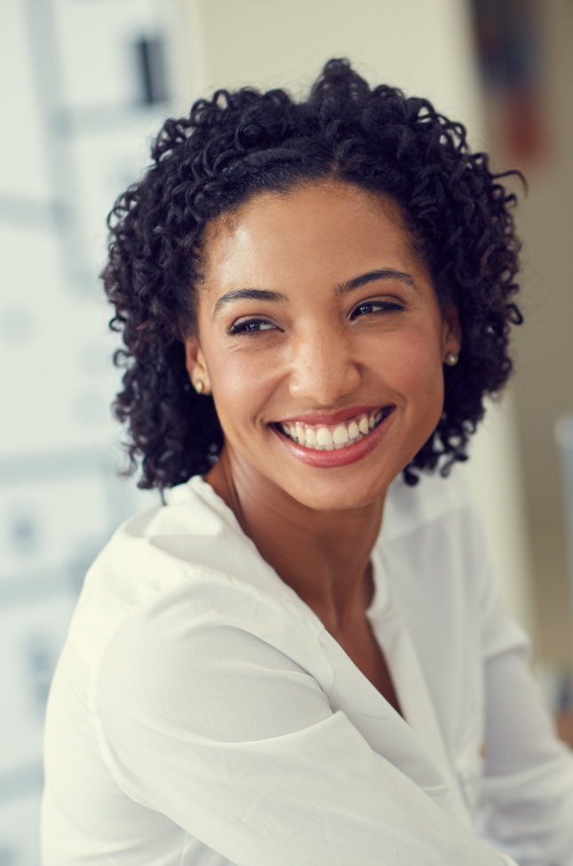 Woman smiling