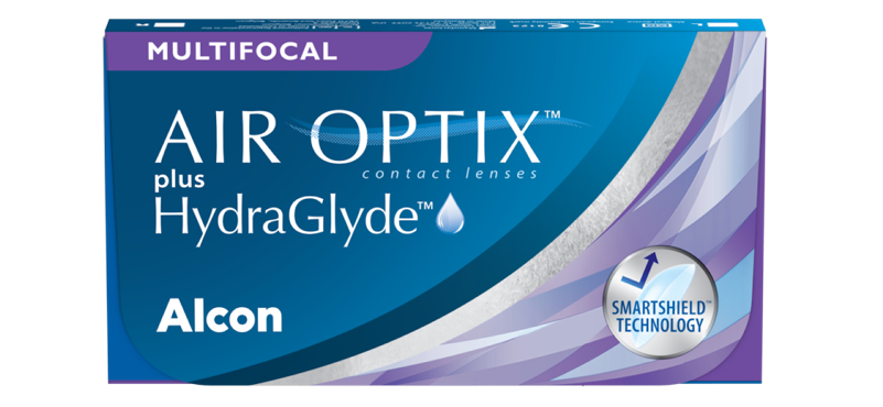 AIR OPTIX PLUS HYDRAGLYDE MULTIFOCAL contact lens packshot