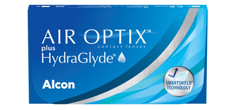 AIR OPTIX PLUS HYDRAGLYDE contact lens packshot