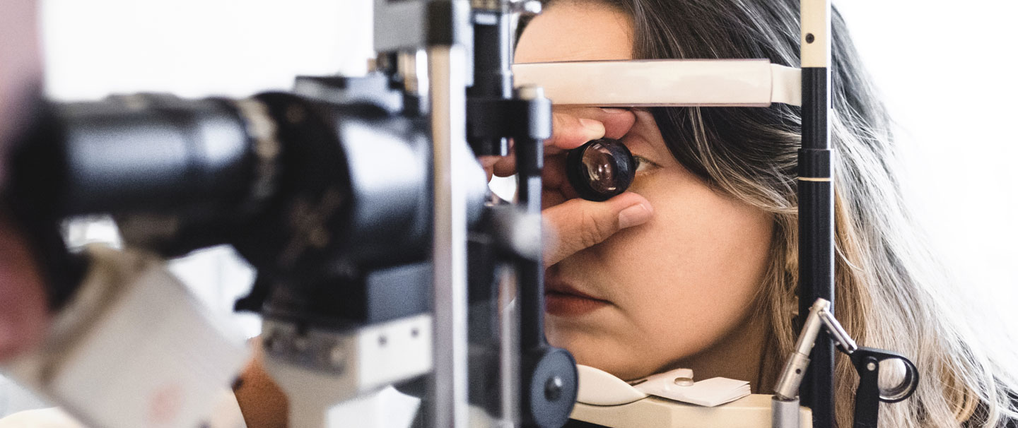 Image of a woman during an eye examination