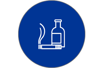 Cigarette and bottle icon