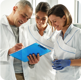 A group of smiling ophthalmologists