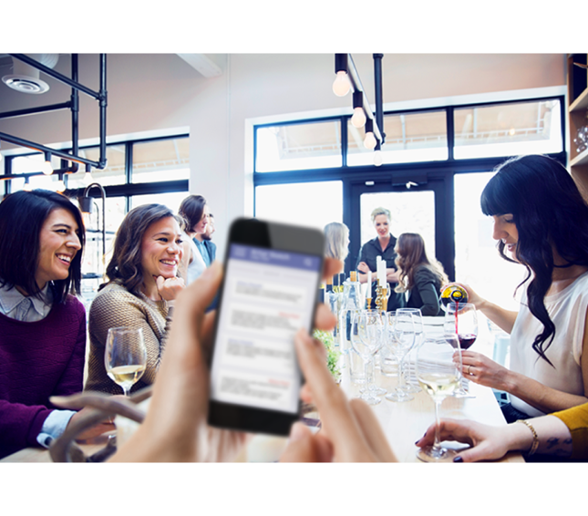 Group of people in a restaurant