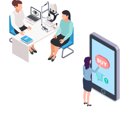 水色の背景にHydrus Microstentの画像が表示されます。画像の上には、装置のさまざまな位置を示す1～3の数字が表示されます。