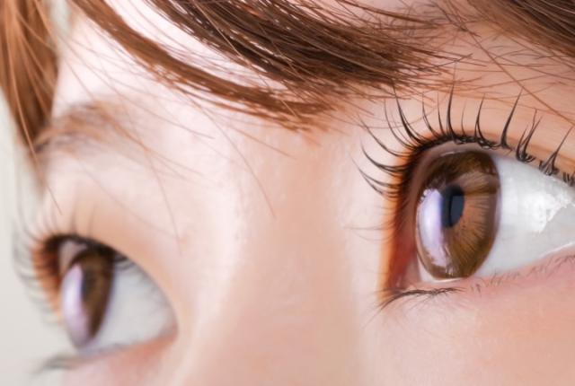 Close-up of brown female eyes