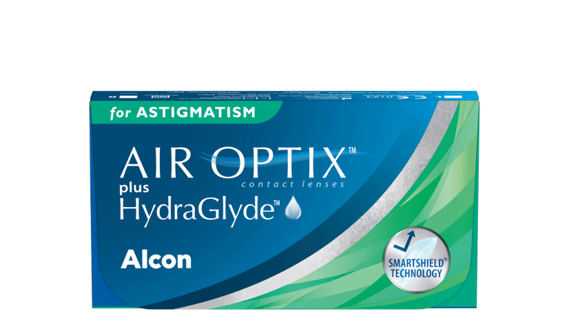 AIR OPTIX PLUS HYDRAGLYDE FOR ASTIGMATISM contact lens pack shot