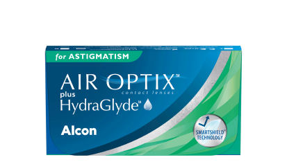 AIR OPTIX PLUS HYDRAGLYDE FOR ASTIGMATISM contact lens pack shot