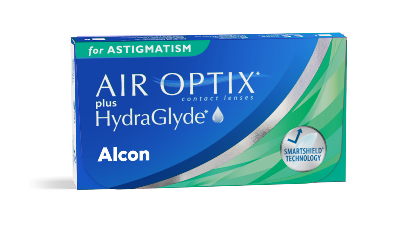 AIR OPTIX plus HydraGlyde for Astigmatism pack shot