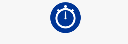 Icono azul de un reloj.
