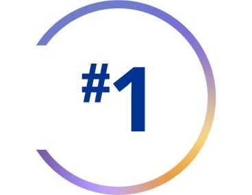 Cirkelgrafiek met de tekst “#1”