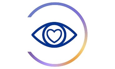 Icoon van een oog met een hart