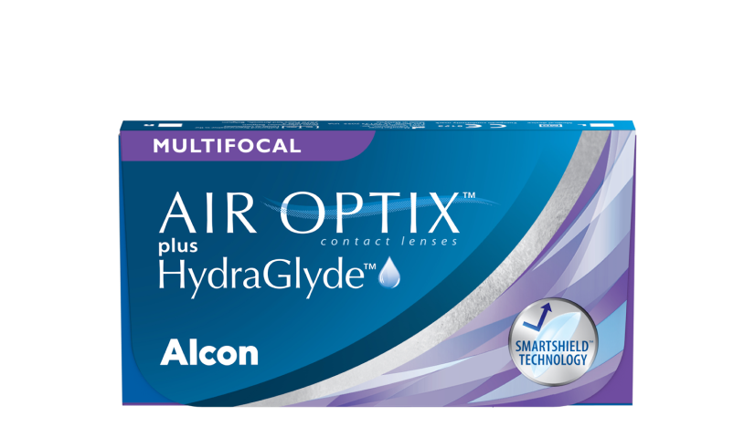 AIR OPTIX PLUS HYDRAGLYDE MULTIFOCAL contact lens pack shot