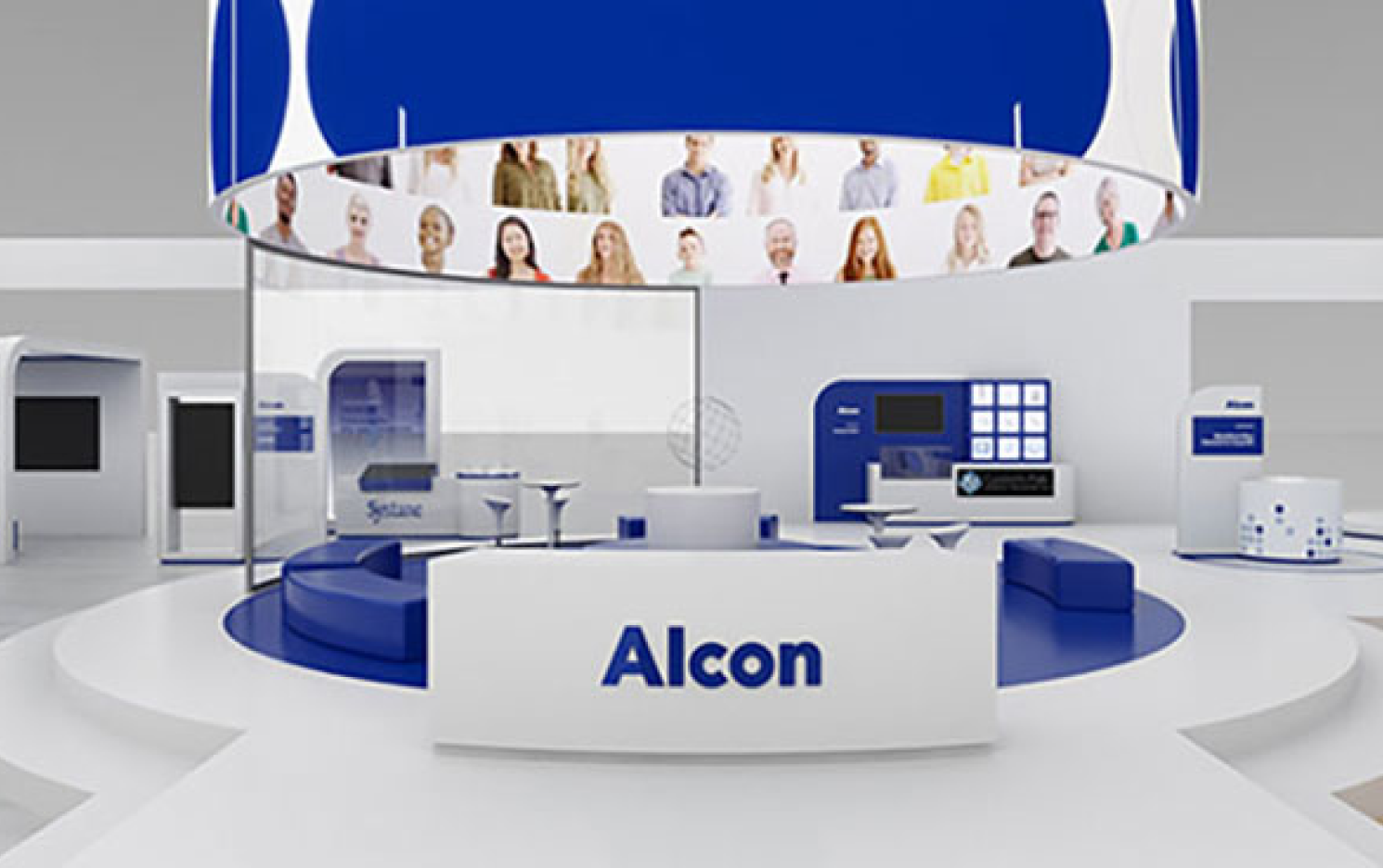 Room with Alcon sign