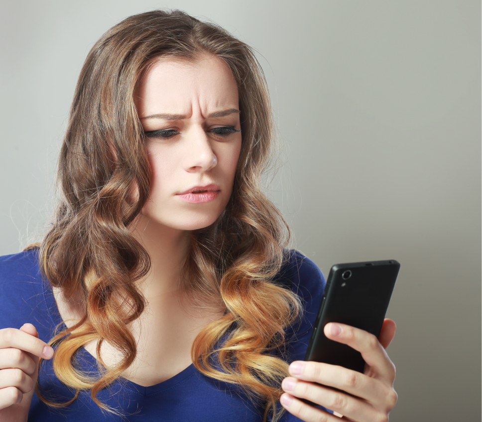 Woman with phone in the hand