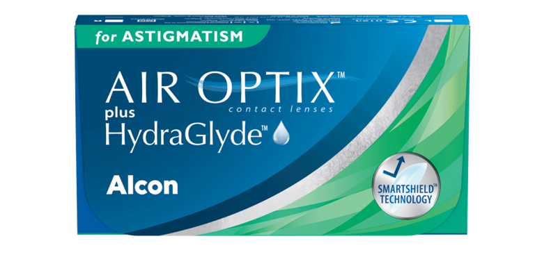 AIR OPTIX PLUS HYDRAGLYDE FOR ASTIGMATISM contact lens pack shot