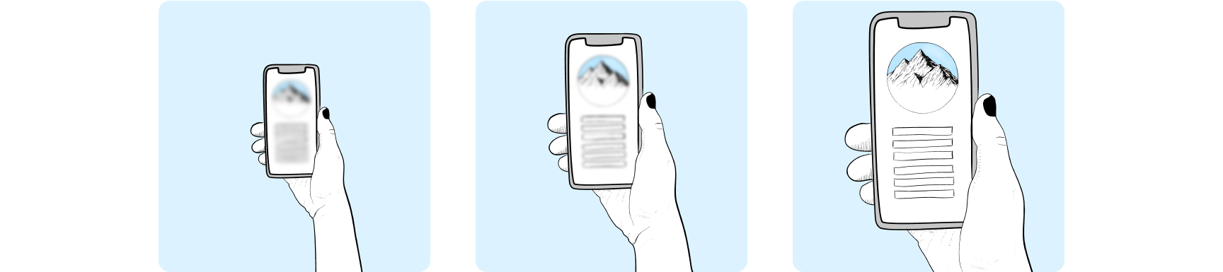 Three-phone graphics