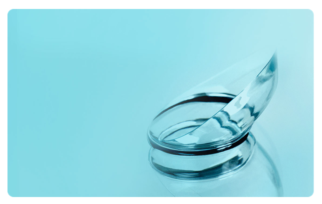 Image of lens on blue background