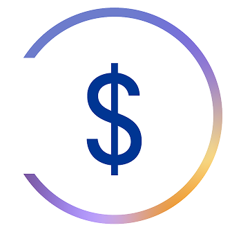 Gráfico de um símbolo de dólar, representando custo ou acessibilidade