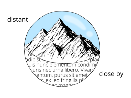 Mountain image and text with description