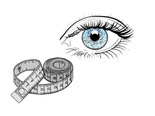 Eye charts and tape measures