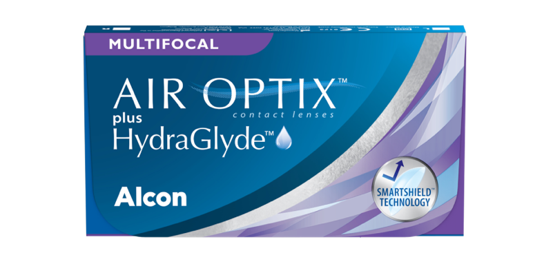 AIR OPTIX™ PLUS HYDRAGLYDE™  MULTIFOCAL contact lens pack shot