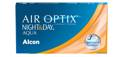 Box Shot: AIR OPTIX Night & Day AQUA contact lenses product box