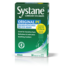 Systane Preservative-free Lubricant Eye Drops Original vial box