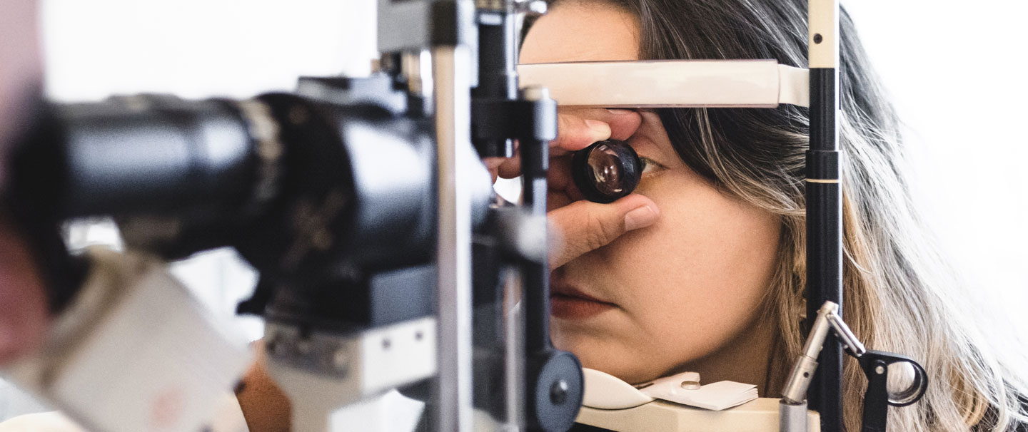 woman getting an eye exam