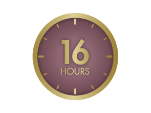 Clock icon reading 16 hours