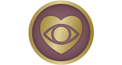 Eye in heart icon