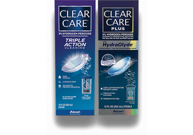 CLEAR CARE ® and  CLEAR CARE ® Plus contact lens cleaning solutions with hydrogen peroxide