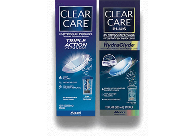 CLEAR CARE ® and CLEAR CARE ® Plus contact lens cleaning solutions with hydrogen peroxide
