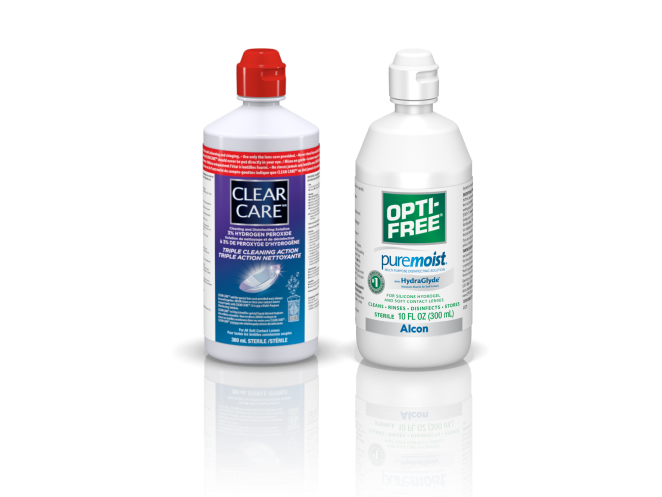 Clear Care & Opti-Free Contact Lens Solutions Bottles
