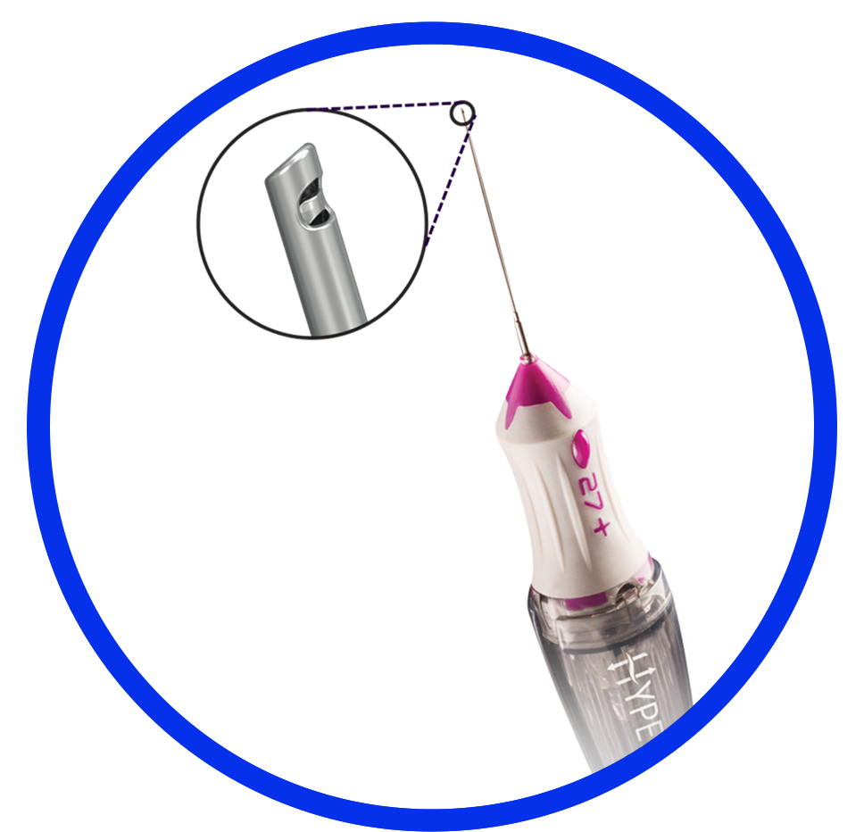 Hypervit on white background with blue circle