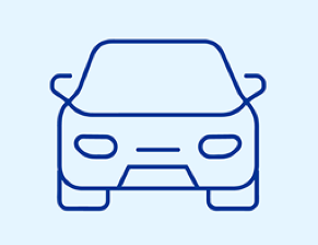 Blue car icon