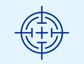 Blue crosshair icon
