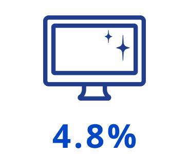 Blue monitor icon