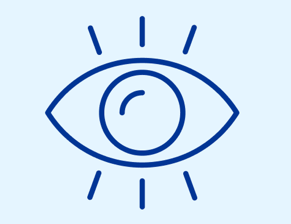Blue open eye icon