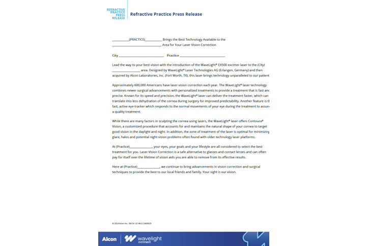 Sample Press Release