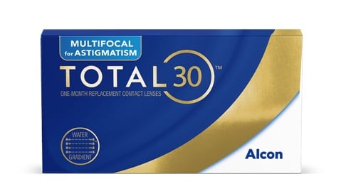 product box for TOTAL30 Multifocal for Astigmatism monthly contact lenses by Alcon
