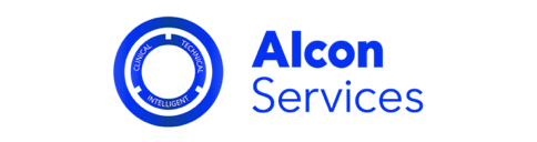 Light Blue Alcon Services Logo