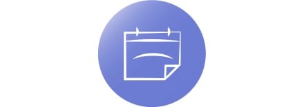 Calendar icon inside a light purple circle